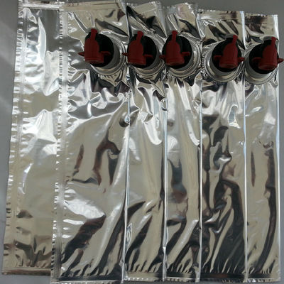 حقيبة مريلة في صندوق مع صنبور / حنفية أو صمام للعصير / صلصة النبيذ / الزيت / المشروبات