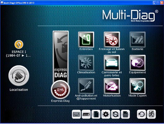 Multi-Diag منفذ J2534 سيارة عالميّ سيارة تشخيص ماسحة