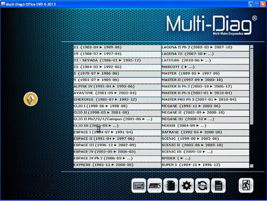 Multi-Diag منفذ J2534 سيارة عالميّ سيارة تشخيص ماسحة