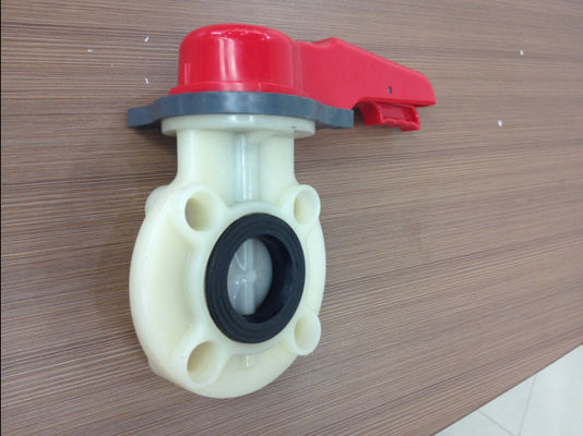 حمض مقاومة البلاستيك صمام فراشة 1 "~ 24" UPVC CPVC PVDF PP PPH ملفقة