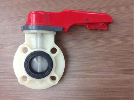 PN1.0Mpa UPVC صمام فراشة، نوع رقاقة اليدوي فراشة صمام 1 "إلى 8"