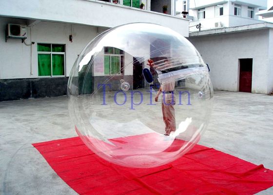 2M المستوردة زيبر نفخ المشي كرة الماء شفاف 1.0MM PVC / TPU
